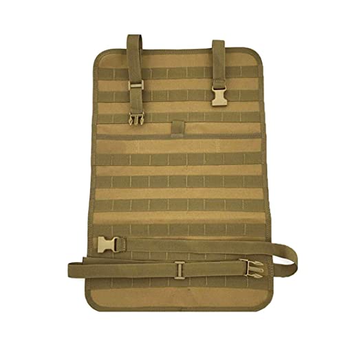 FIRECLUB Car Seat Back Organizer, Tactical MOLLE Vehicle Panel Car Seat Cover Protector Universal Fit (Sand) von FIRECLUB