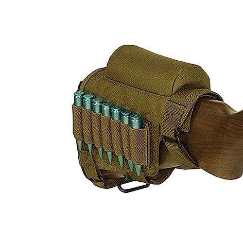 FIRECLUB Tactical Buttstock Cheek Rest with Ammo Carrier Case Holder for .308 .300 Winmag (Sand) von FIRECLUB