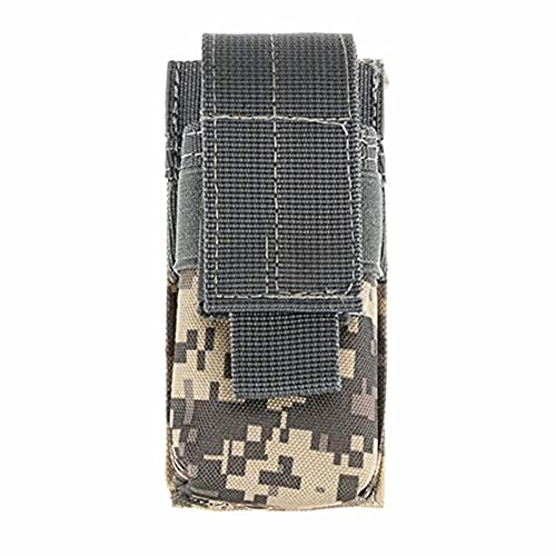 FIRECLUB Tactical Molle 14 x 5.5 Protable Travel Kit Flashlight Bag Tactical Unsex MOLLE Single Mag Pouch Belt Waist Pack Bag (ACU) von FIRECLUB