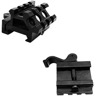 FIRECLUB Tactical Riser Mount Quick Detach Double 20mm Standard Picatinny for Hunting Airsoft Accessories von FIRECLUB