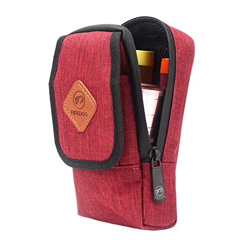 FIREDOG Geruchsdichte Tasche, Rot/Ausflug, einfarbig (Getaway Solids), Compact, modisch von FIREDOG