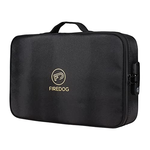 FIREDOG Geruchssichere Tasche mit Zahlenschloss, großer, geruchsdichter Koffer, Schwarz A von FIREDOG
