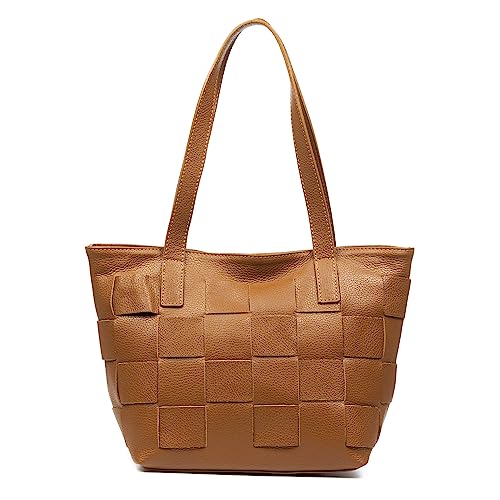 FIRENZE ARTEGIANI. Agnone Shopper Tasche für Damen, echtes Leder, Dollaro-Finish, 38 x 14 x 24 cm, Farbe: Leder, Leder, Utility von FIRENZE ARTEGIANI