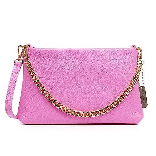 FIRENZE ARTEGIANI. Angri Umhängetasche für Damen, echtes Leder, Dollaro-Finish, 27,5 x 4,5 x 17,5 cm, Farbe: Rosa, Rosa, Utility von FIRENZE ARTEGIANI