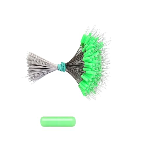 300pcs Space Bean Oval/Zylinder Fischerei Float Bobbers Stopper Fischerei Schwimmer Bohnen Weltraum Stoppen Zubehör Stopper von FIRSTXIU
