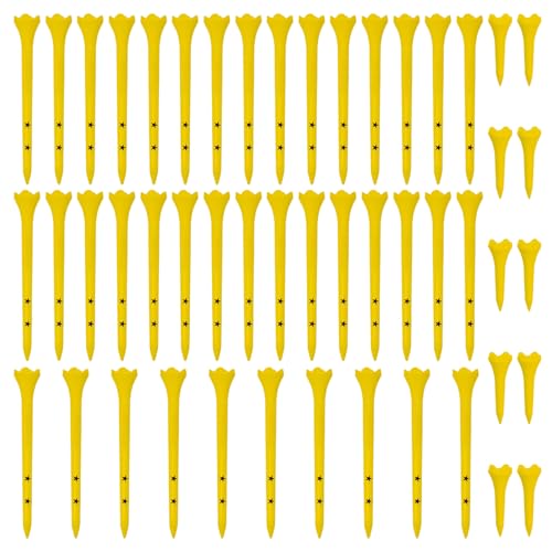 FIRSTXIU 50pcs Unzerbrechliche Plastikgolf T Shirts 4 Zinken Golfbälle Stand Outdoor Sport Tees Training Accessoire Nonsilip Training Golfausrüstung Golfausrüstung von FIRSTXIU