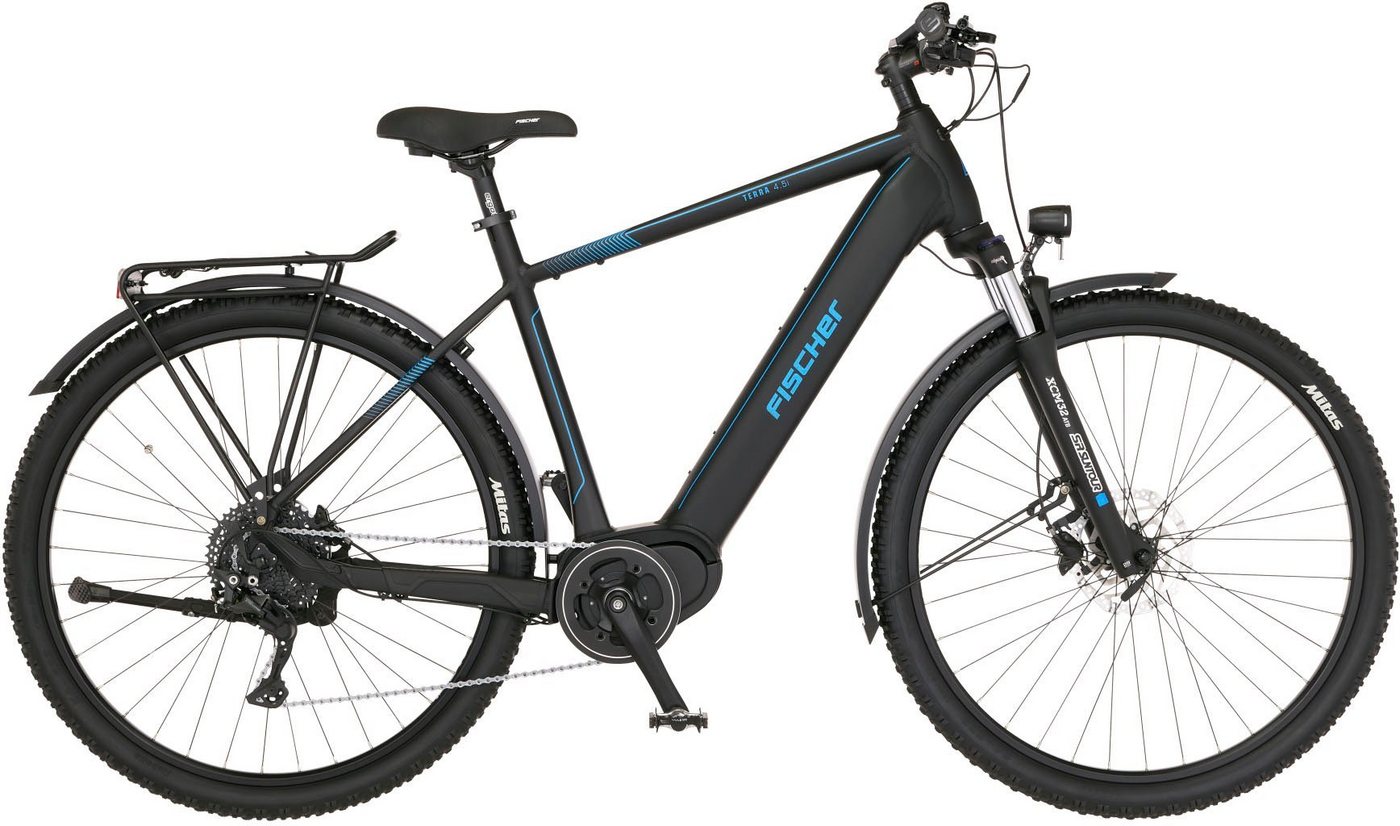 FISCHER Fahrrad E-Bike TERRA 4.5i 522, 10 Gang Shimano Deore Schaltwerk, Kettenschaltung, Mittelmotor, 522 Wh Akku, (mit Schloss), Pedelec von FISCHER Fahrrad