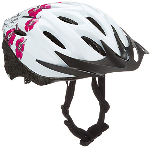FISCHER Erwachsene Fahrradhelm, Radhelm, Cityhelm Hawaii, L/XL, 58-61cm, weiß pink von Fischer