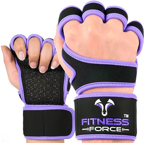 FITNESS FORCE Belüftete Fitness-Handschuhe für Herren mit integrierter Handgelenkstütze für Workouts Gewichtheben Handschuhe Workout-Handschuhe für Damen von FITNESS FORCE