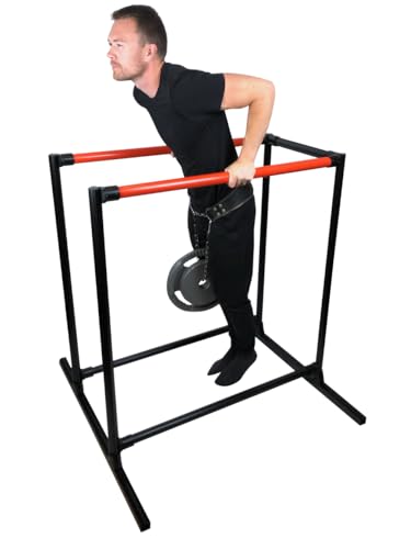 DIP BARREN - Profigeräte - Dip Station mit 43 mm Durchmesser - Max. Belastung 500 KG - Parallettes Calisthenics Training Equipment - stufenlos verstellbar -Kraftstation - Fitnessgerät für Zuhause von FITNESS KIT