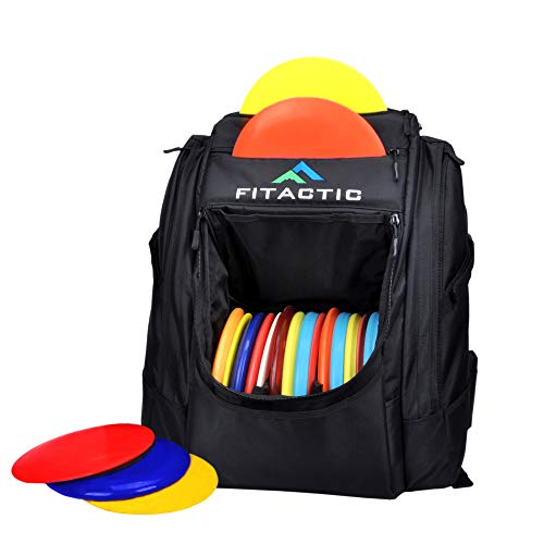 FITactic Luxus-Frisbee-Disc-Golftasche, Rucksack (Kapazität: 25–30 Scheiben, schwarz) von FITactic