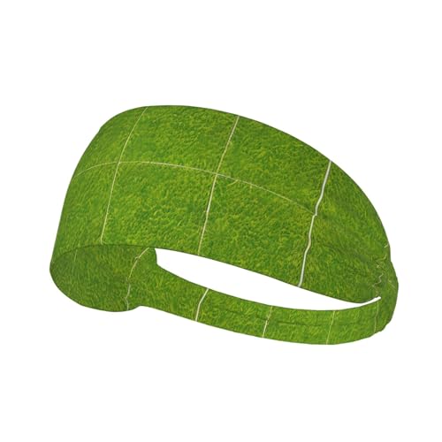 Green Grassland Dehnbares Sport-Haarband, für Herren und Damen, Fitness-Stirnband für Tennis, Laufen, Radfahren und Yoga von FInpan
