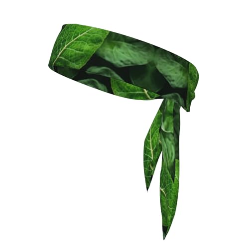 Green Leaf Nature Sport-Stirnbänder, Laufen, für Damen und Herren, weich, für Tennis, Radfahren und Yoga von FInpan