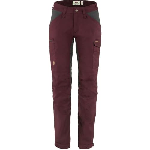 Fjallraven Damen Kaipak Broek Gebogen W Pants, Dark Garnet-dark Grey, 40 EU von Fjäll Räven