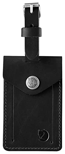 FJALLRAVEN Unisex Adult Leather Luggage Tag Accessories for Bags, Schwarz, One Size von FJALLRAVEN