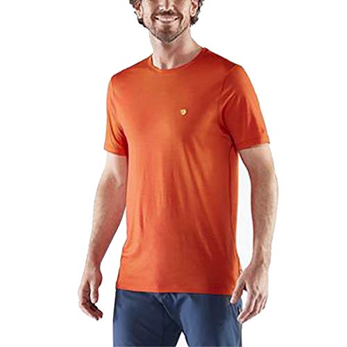 FJALLRAVEN Herren Bergtagen Thinwool Ss M T-Shirt, Hokkaido-orange, XXL von Fjäll Räven