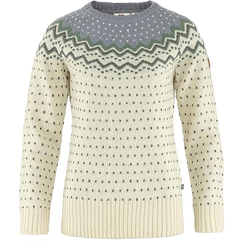 Fjallraven 89941-113-055 Övik Knit Sweater W/Övik Knit Sweater W Sweatshirt Damen Chalk White-Flint Grey Größe M von Fjallraven