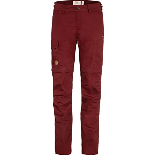 Fjallraven 89845-347 Karla Pro Zip-Off Trousers W Pants Damen Bordeaux Red Größe 42 von Fjallraven