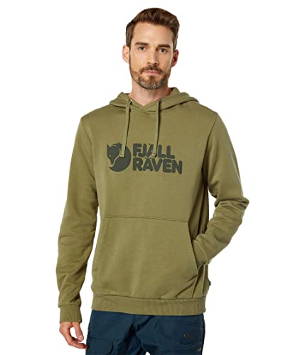 Fjallraven 84144-622 Logo Hoodie M Sweatshirt Herren Light Olive Größe XS von Fjallraven