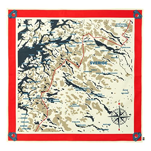 Fjallraven 87148-334 Swedish Classic Map Scarf Sports scarf Unisex True Red Größe OneSize von Fjallraven