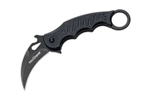 FKMD Unisex – Erwachsene Messer Folding Kerambit Taschenmesser, schwarz, 21,5 cm von Böker