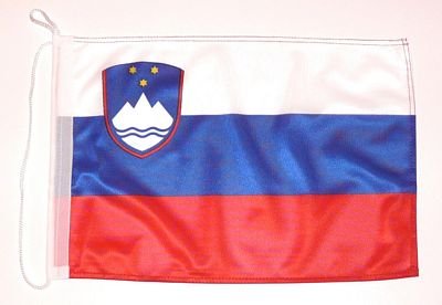 Bootsflagge Slowenien Flagge Fahne 25 x 40 cm FLAGGENMAE® Bootsfahne von FLAGGENMAE