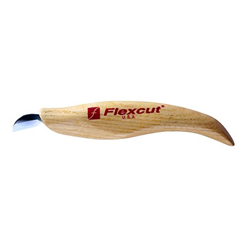 FLEXCUT KN20 Schnitzmesser, Mini Chip Carving Knife, Klinge: 1.6 cm, Hobbimesser, Carving, Messer für Bastler von FLEXCUT