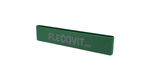 FLEXVIT Mini Fitnessband Athletic (Grün) - Fitnessbänder für allgemeine Stabilisationsübungen, Dehnung, Aktivierung und Mobilisation, 6 Stärken, für Anfänger und Profis, Waschbar von FLEXVIT