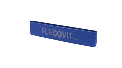 FLEXVIT Mini Fitnessband Power (Blau) - Fitnessbänder für allgemeine Stabilisationsübungen, Dehnung, Aktivierung und Mobilisation, 6 Stärken, für Anfänger und Profis, Waschbar von FLEXVIT