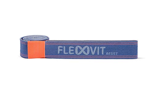 FLEXVIT Resist Fitnessband Blau (Medium) - Fitnessbänder für effektives Ganzkörpertraining, HIT, Koordination, Stabilisierung und Sprungkraft, 4 Stärken, Anfänger und Profis, Waschbar von FLEXVIT