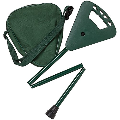 Flipstick Sitzstock kurz grün faltbar mit Tasche von FLIPSTICK