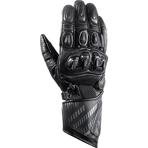 FLM Motorradhandschuhe lang Motorrad Handschuh Traction Air Lederhandschuh lang schwarz 8, Herren, Sportler, Ganzjährig von FLM