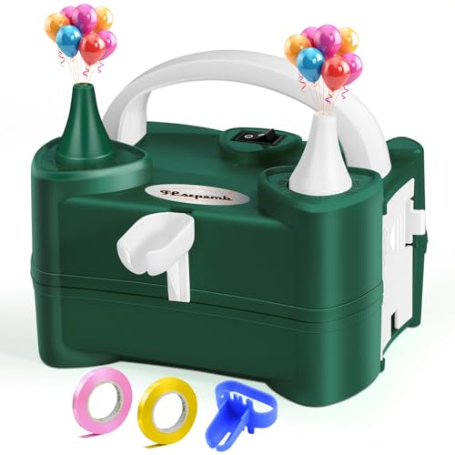 FLSEPAMB 600W Motor Luftballonpumpe Elektrisch Mini, Ballonpumpe Klein with 2 Düse, Intelligenter 2 Modus Pumpe Luftballon Elektrisch,Tragbar Luftballon Pumpe Elektro von FLSEPAMB