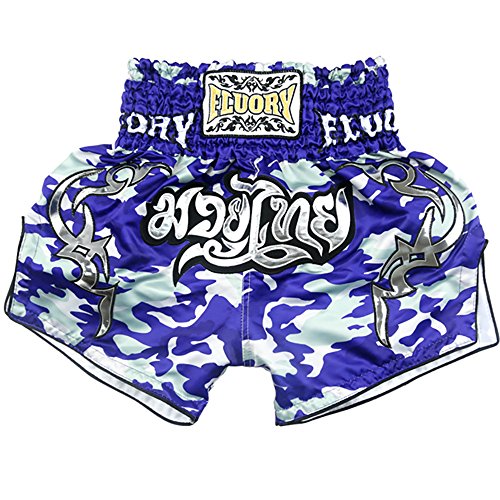 FLUORY, Muay-Thai-Shorts, reißfeste Shorts für Boxen / MMA / Kampfsport, Bekleidung für Männer / Frauen / Kinder Gr. L, Mtsf09lian von FLUORY