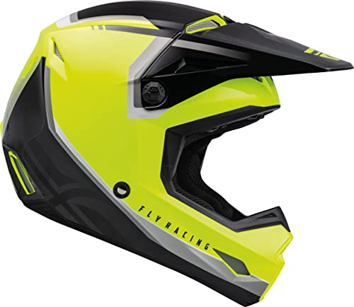 Fly Racing Kinetic Vision Motocross Helm (Black/Neon Yellow,L (60)) von FLY Racing