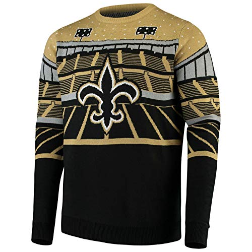 FOCO NFL Ugly Sweater Xmas LED Pullover - New Orleans Saints - XL von FOCO