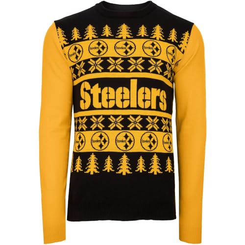 FOCO NFL Ugly Sweater Xmas Pullover Pittsburgh Steelers - M von FOCO