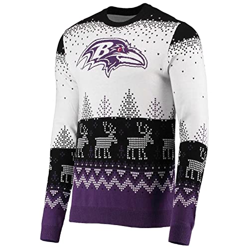 FOCO NFL Ugly Sweater Xmas Strick Pullover Baltimore Ravens - XL von FOCO
