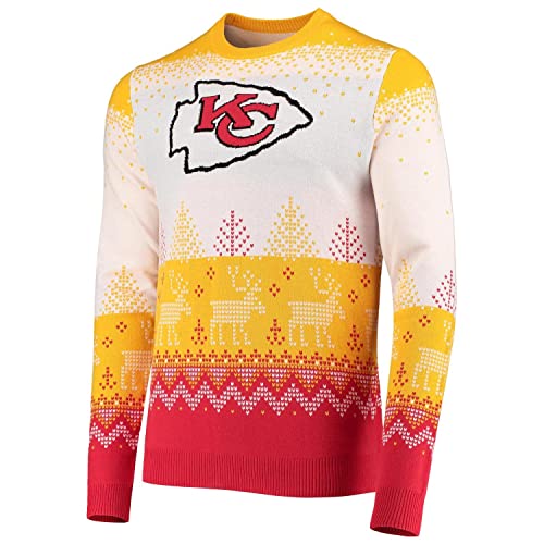 FOCO NFL Ugly Sweater Xmas Strick Pullover Kansas City Chiefs - L von FOCO