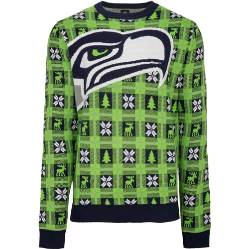 FOCO NFL Ugly Sweater Xmas Strick Pullover - Seattle Seahawks XL von FOCO