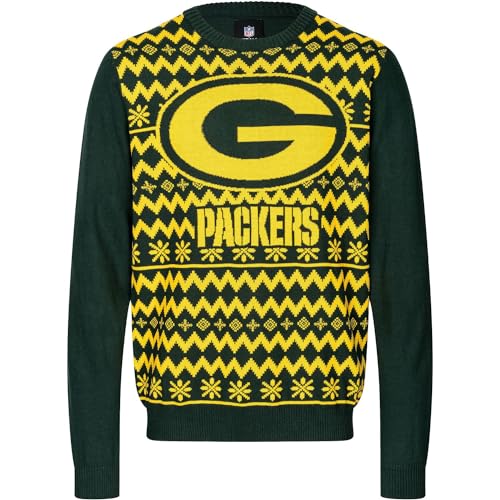 FOCO NFL Winter Sweater Strick Pullover Green Bay Packers - M von FOCO