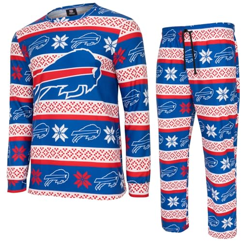 FOCO NFL Winter Xmas Pyjama Schlafanzug Buffalo Bills - L von FOCO