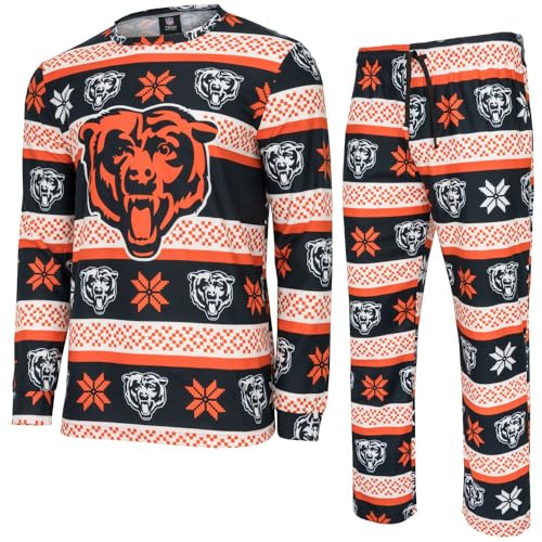 FOCO NFL Winter Xmas Pyjama Schlafanzug Chicago Bears - L von FOCO