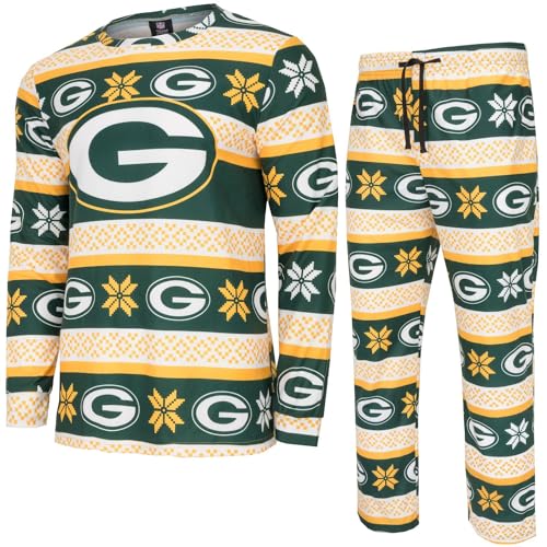 FOCO NFL Winter Xmas Pyjama Schlafanzug Green Bay Packers - XXL von FOCO