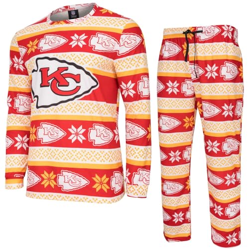 FOCO NFL Winter Xmas Pyjama Schlafanzug Kansas City Chiefs - L von FOCO