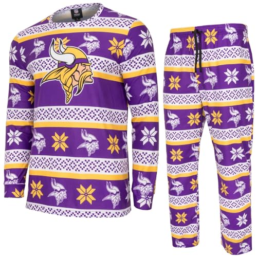 FOCO NFL Winter Xmas Pyjama Schlafanzug Minnesota Vikings - XXL von FOCO