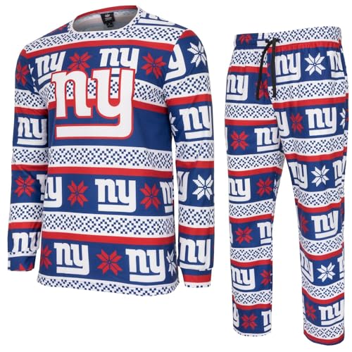 FOCO NFL Winter Xmas Pyjama Schlafanzug New York Giants - XL von FOCO