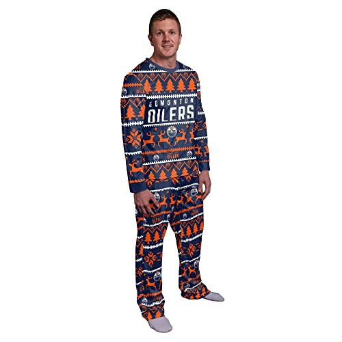 FOCO NHL Winter Xmas Pyjama Schlafanzug - Edmonton Oilers - L von FOCO