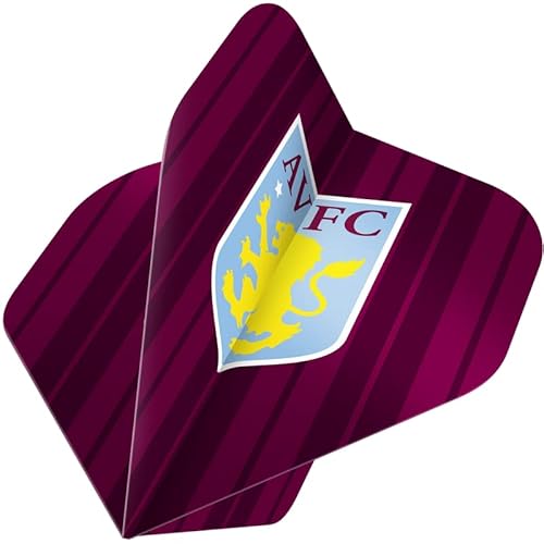 FOCO Officially Licensed Aston Villa Football Club 100 Micron No 2 Shape Dart Flights, Vertical Stripe, 1 Set of 3 Flights (F3943) von FOCO
