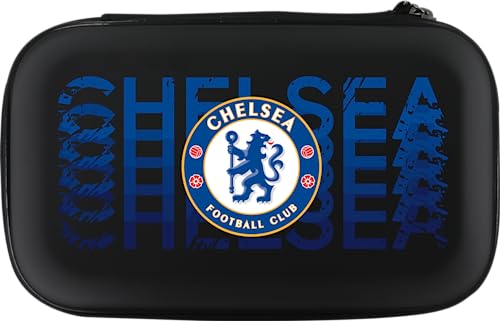 FOCO Offiziell lizenzierte Chelsea Football Club Darts Case The Blues Storage Wallet, erhältlich in mehreren Designs., Schwarz , Gepäck-Set von FOCO
